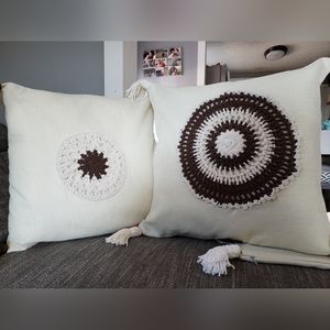 Decorated Pillow Covers Brown